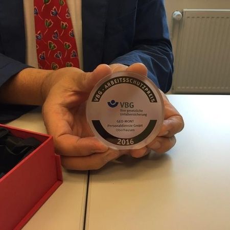 Bronze Medaille - VBG Arbeitsschutzpreis 2016