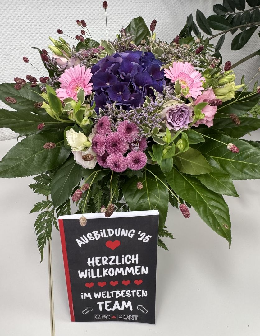 Blumenstrauß mit Karte